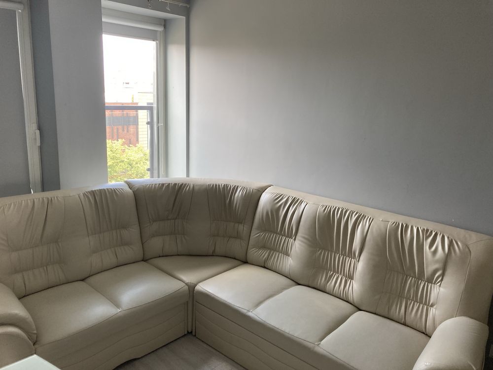 Naroznik duży skóra Ecoklogiczna kolor jasny cream