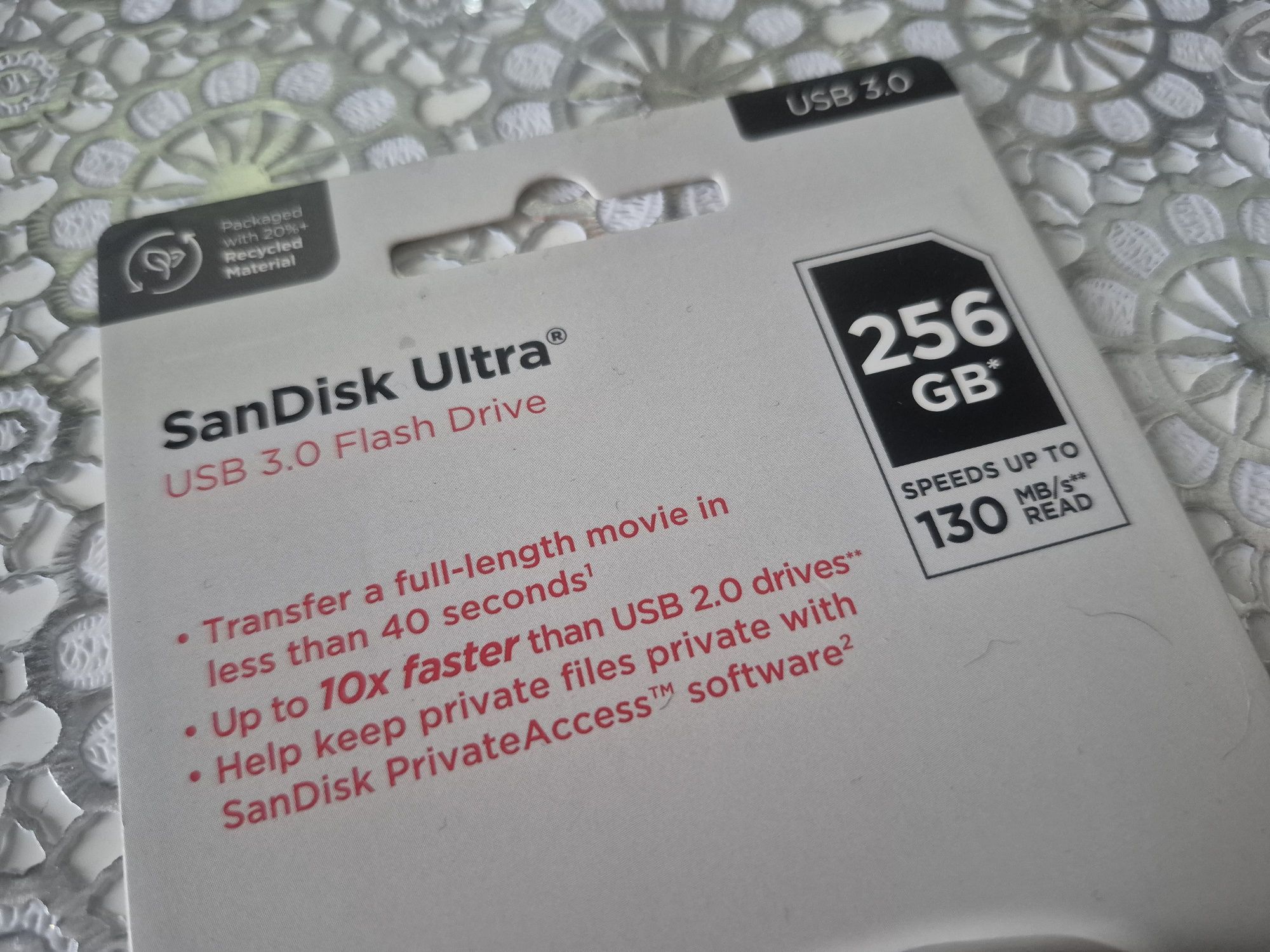 Pendrive 256gb SanDisc 130mb/s usb 3.0