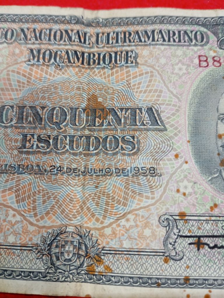 Nota de 50 escudos Moçambique