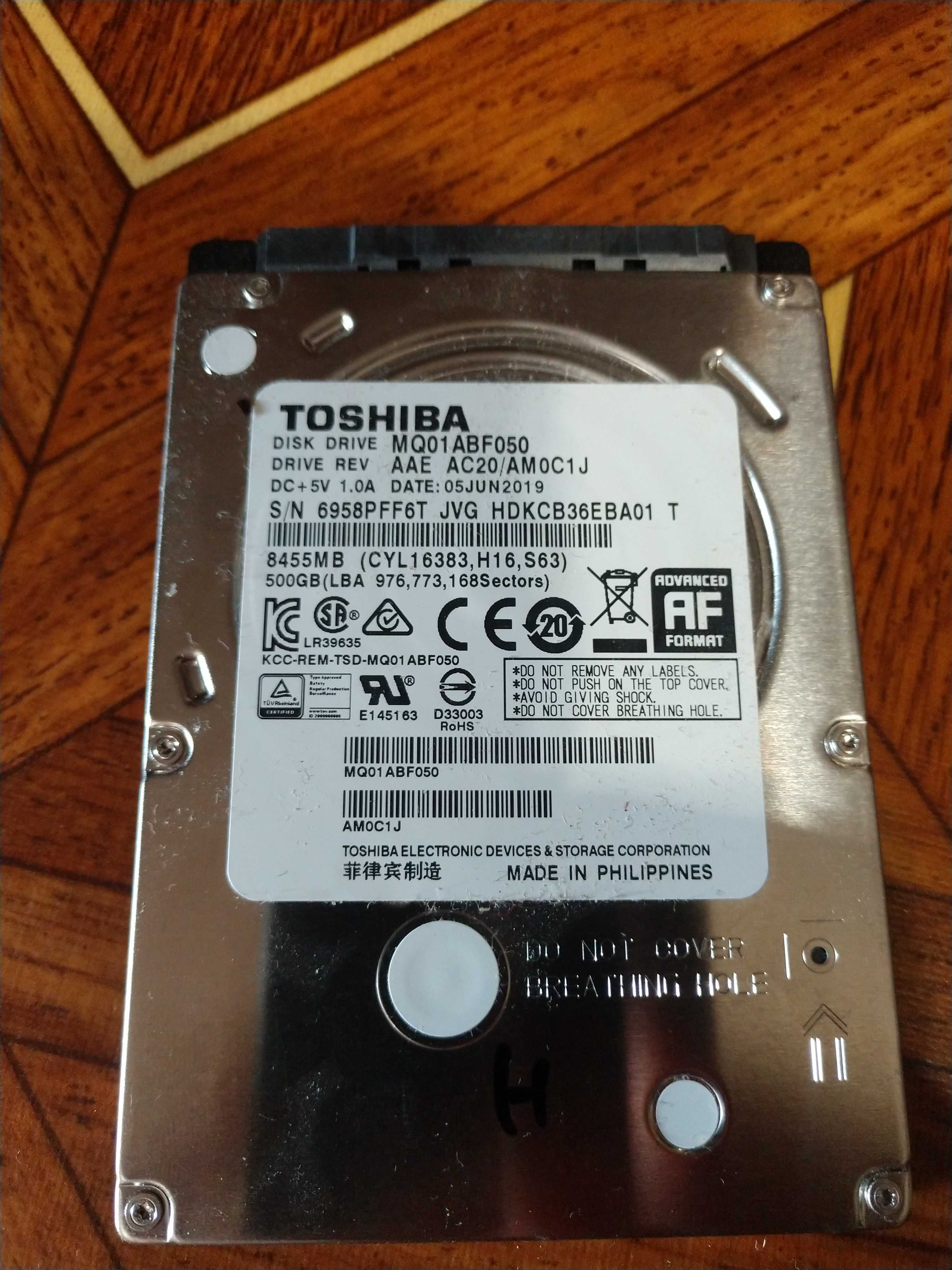 Жорсткий диск Toshiba 500 gb 2.5 кеш 16