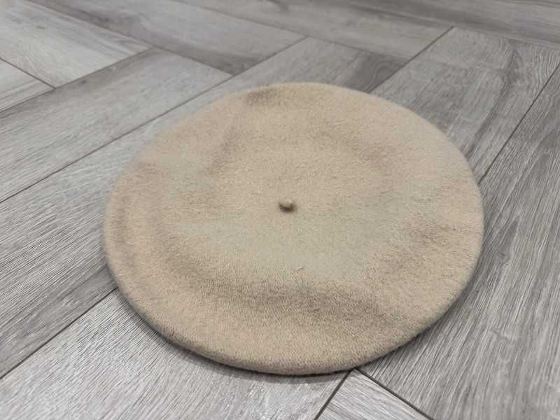 Beret czapka wełna 100 proc r 11 beż Fezko Flora Super
