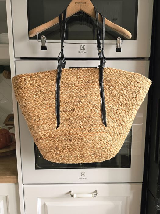 Torba koszyk Zara z juty wiklinowy
