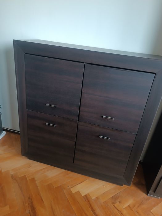Komoda BRW wenge,  ciemno brąz