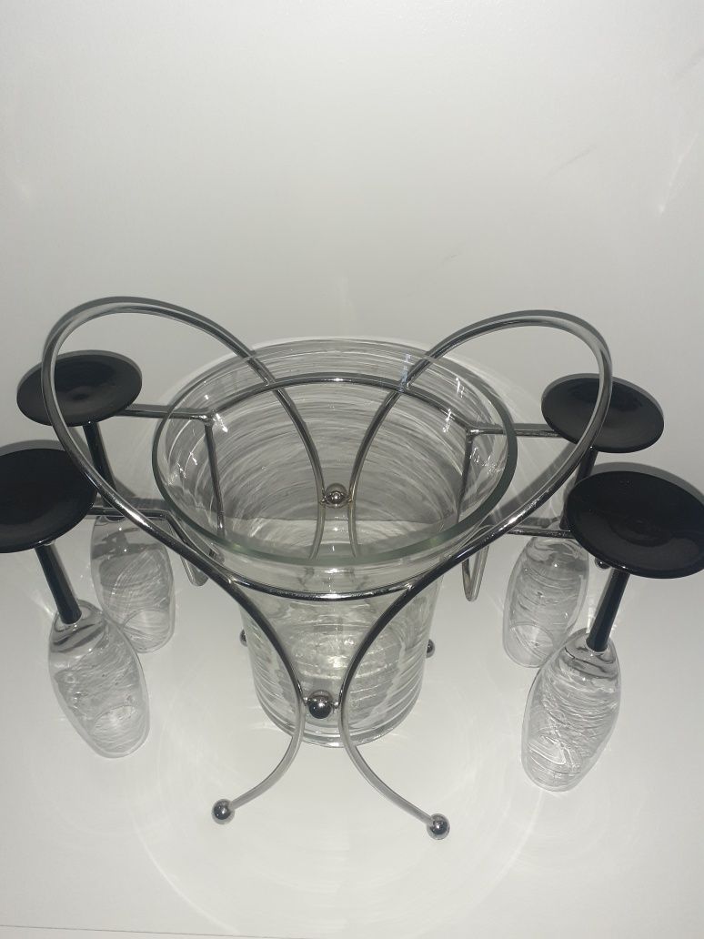 Frapé / balde gelo com suporte e copos