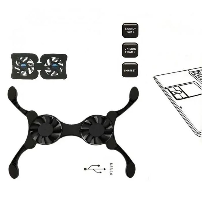 Складной охлаждающий радиатор ICE Coorel для ноутбука