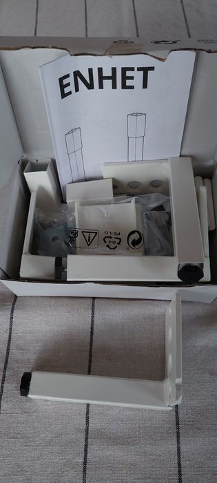 Nowe nóżki ENHET do szafek IKEA białe, 4 szt.