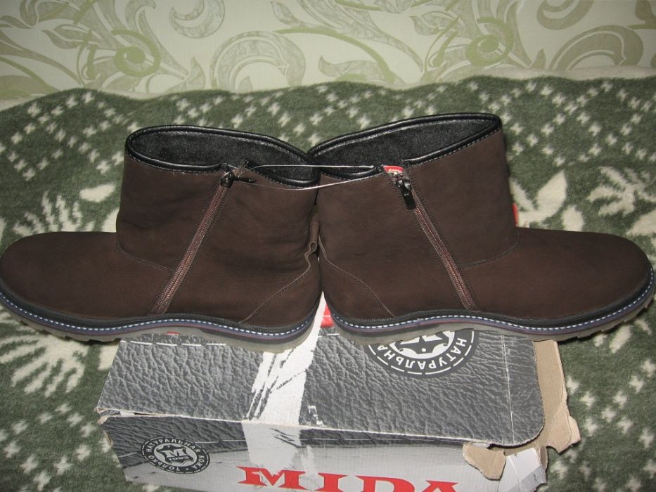 Продам сапоги зимние мида mida натуральная кожа нубук (новые)