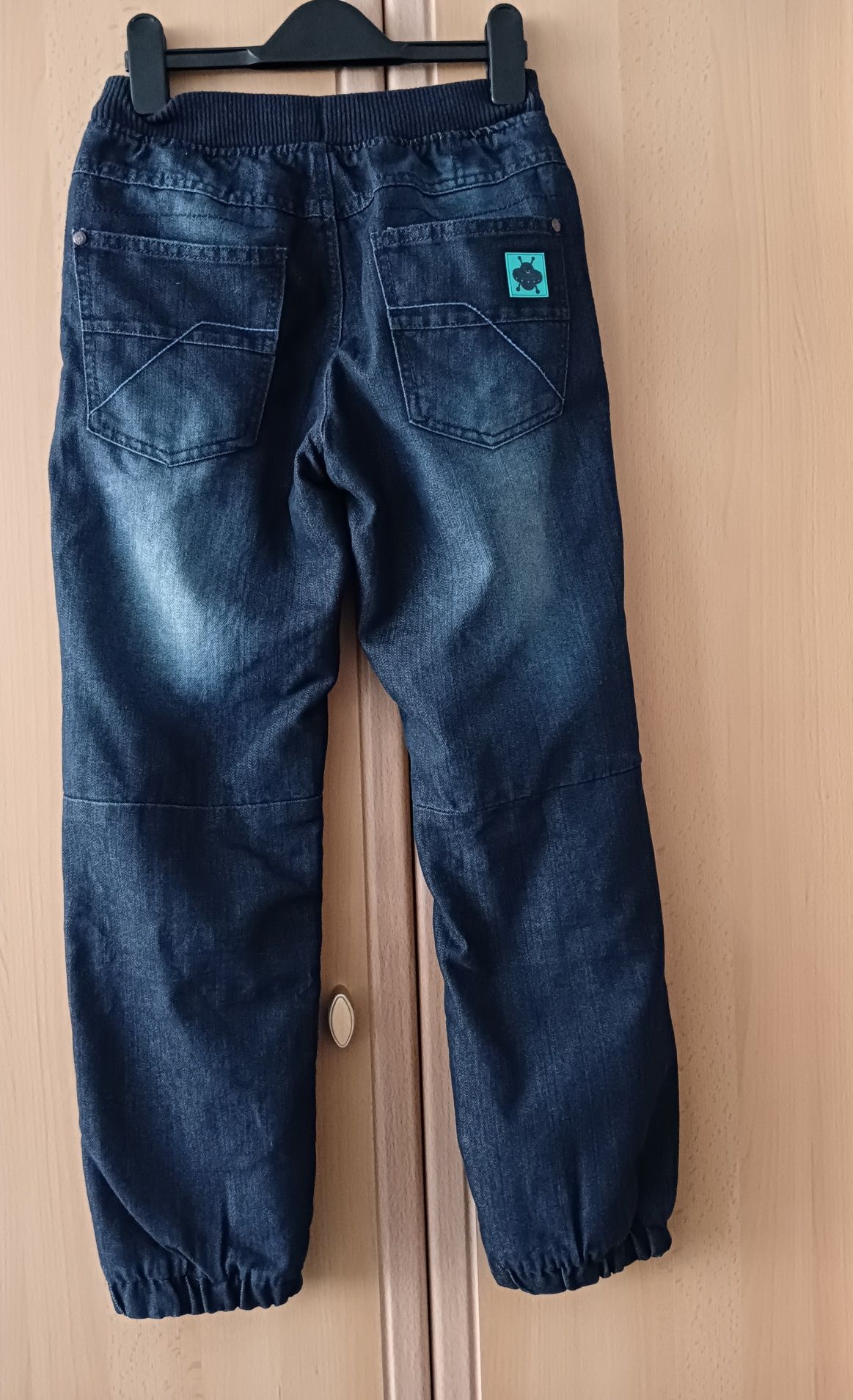 Cool club spodnie ocieplane jeansy polar 146/152