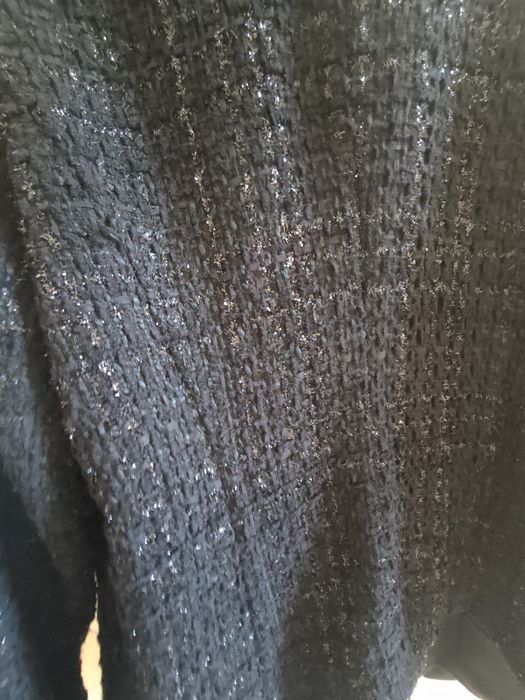 Czarny żakiet płaszcz w stylu Chanel