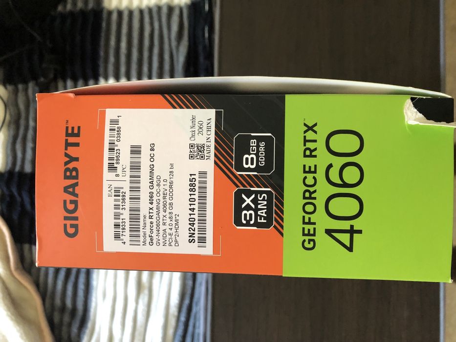 Видеокарта Gygabite 4060 gaming OC 8GB - отличное состояние!