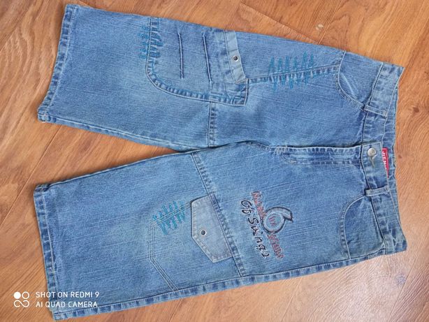 Шорты (бриджи) джинсовые, талия - 70 см