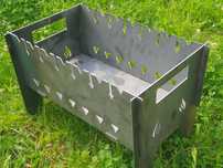Grill Mangal palenisko składany solidny Blacha 3mm, na 7/6 szampurów