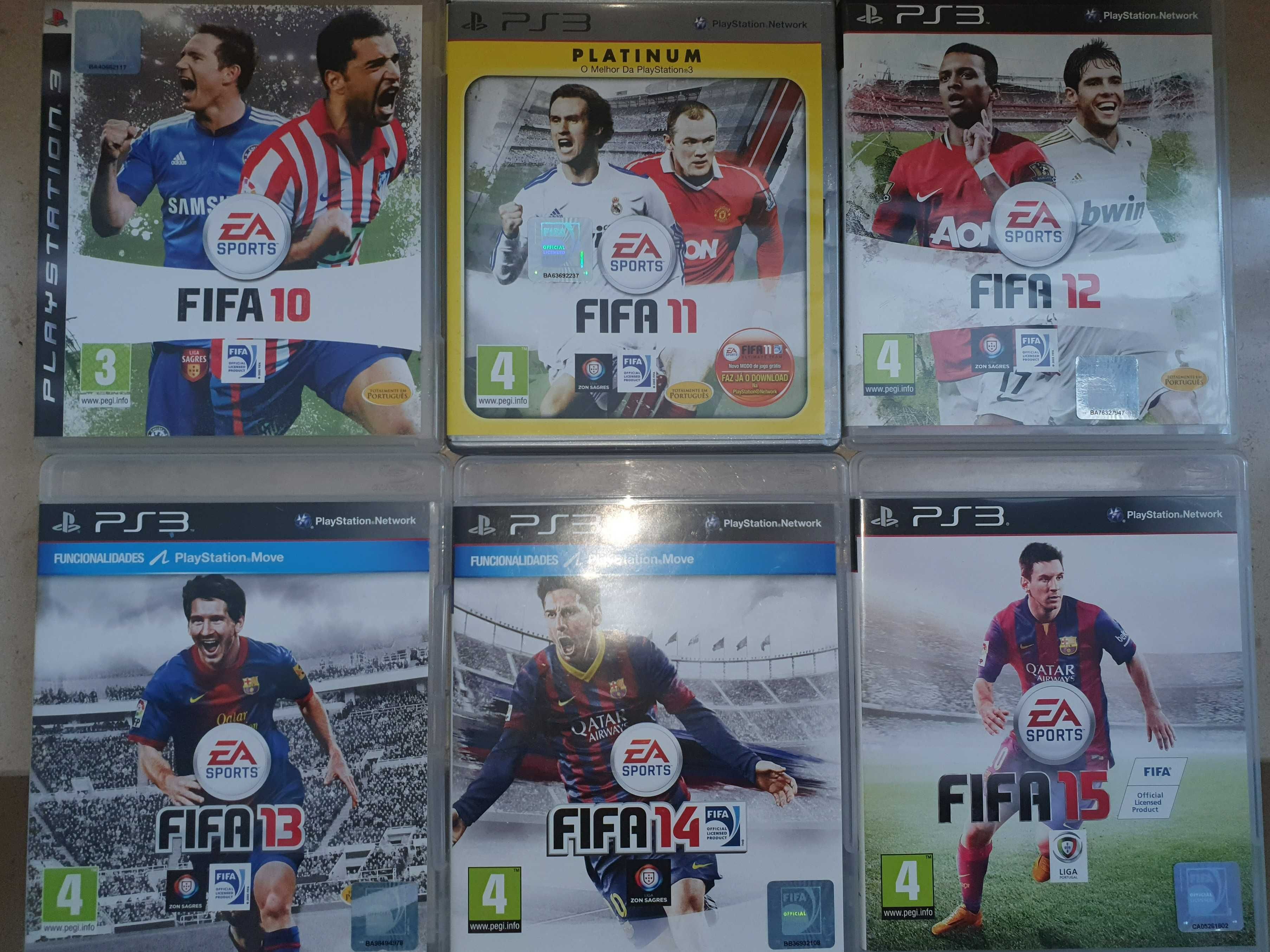 Jogos PS3 - FIFA 10, FIFA 11, FIFA 12, FIFA 13, FIFA 14, FIFA 15