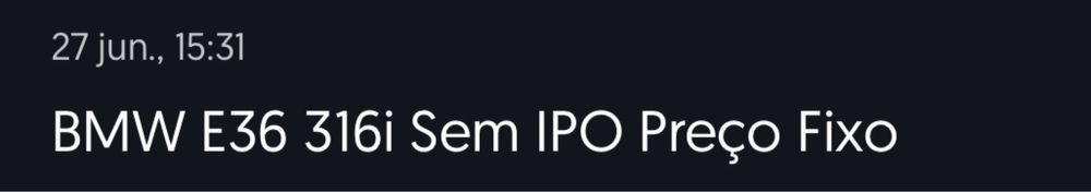 Bmw BMW E36 316i Sem IPO