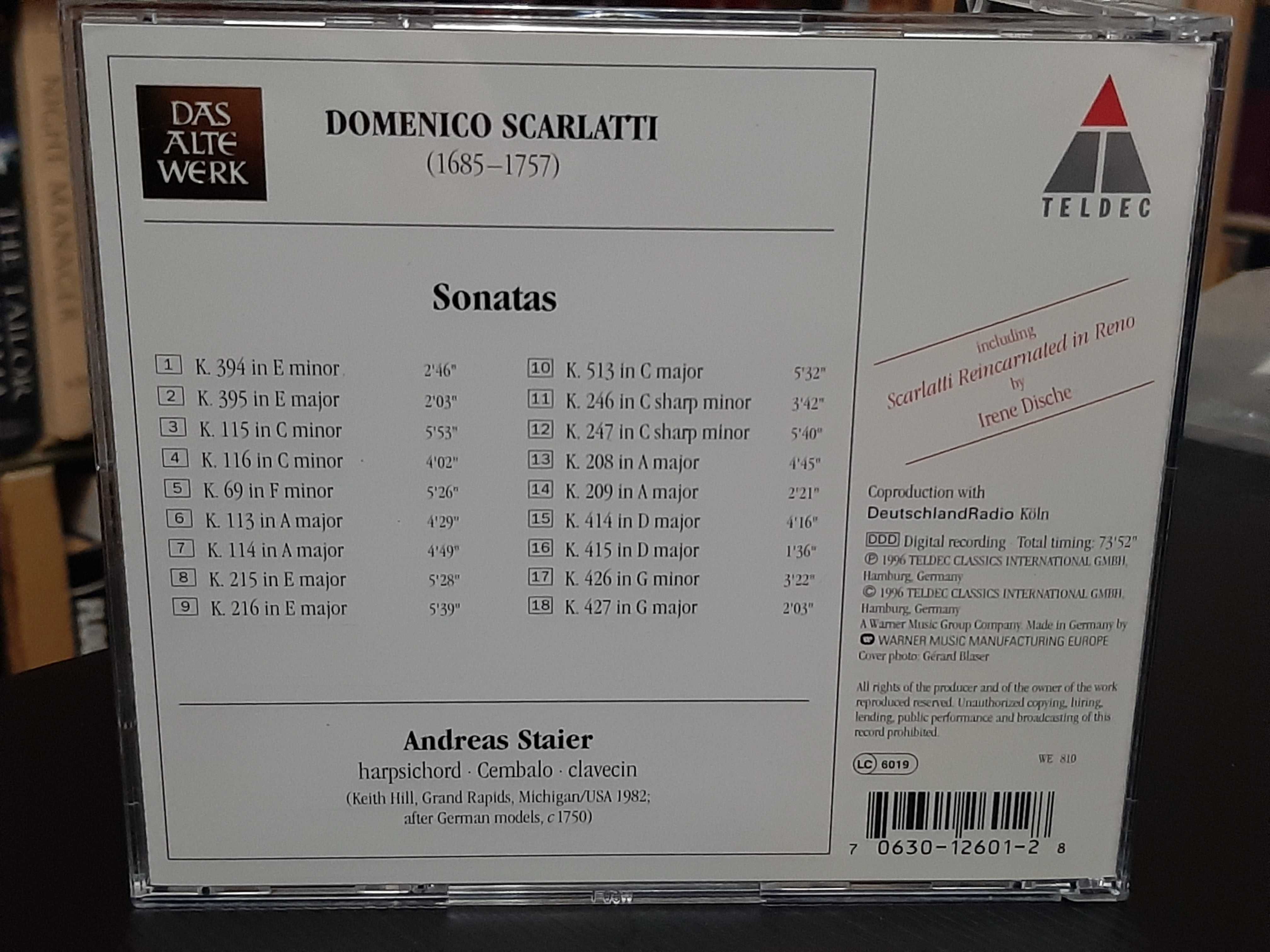 Domenico Scarlatti – Sonatas – Andreas Staier – Teldec