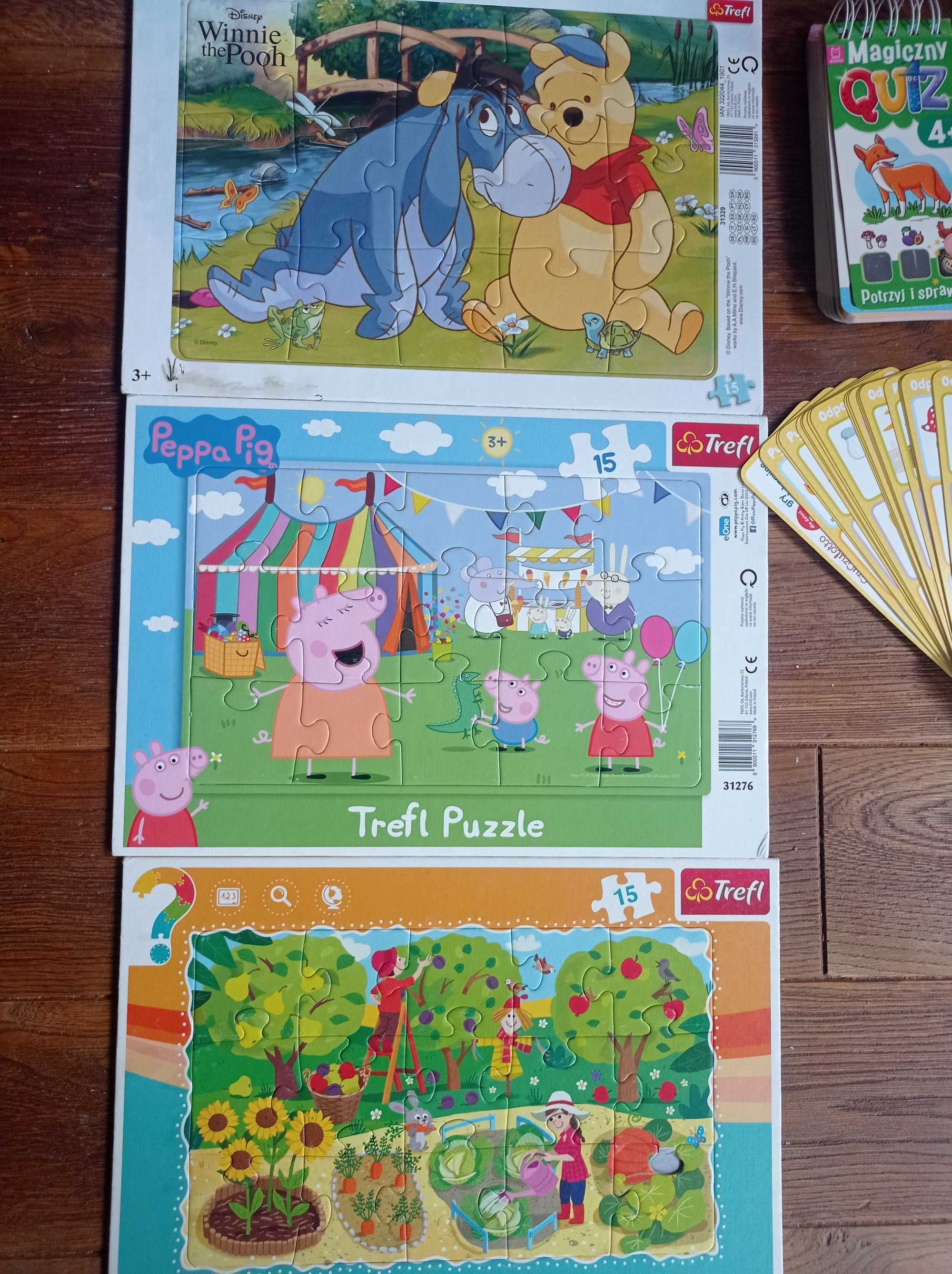 Puzzle świnka Peppa Kubuś Puchatek