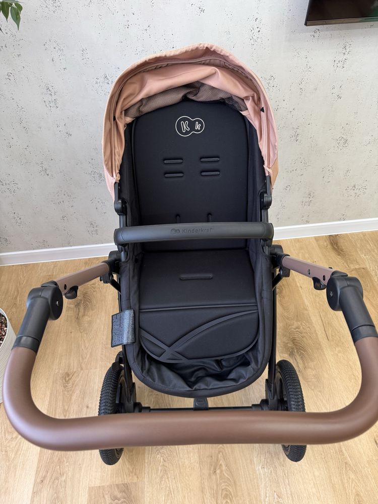 Коляска 3 в 1 Kinderkraft Moov 2 Sand Beige, Дитячий візочок