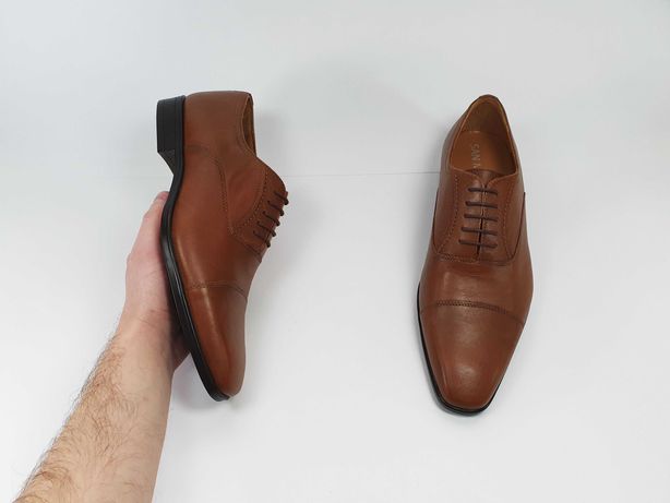 SANMARINA коричневі шкіряні туфлі коричневые туфли 40 41 26-26.5 см