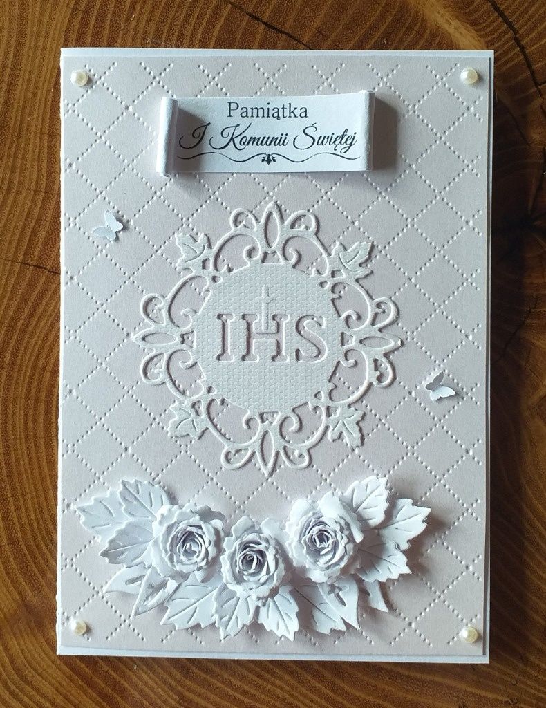 WYPRZEDAŻ Kartki na Komunię Świętą RĘKODZIEŁO quilling scrapbooking