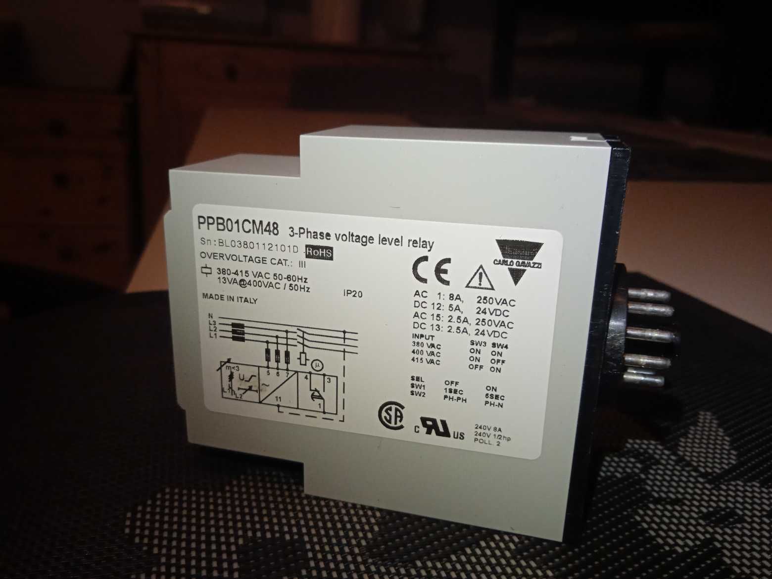 PPBO1CM48  3-Phase voltage level relay