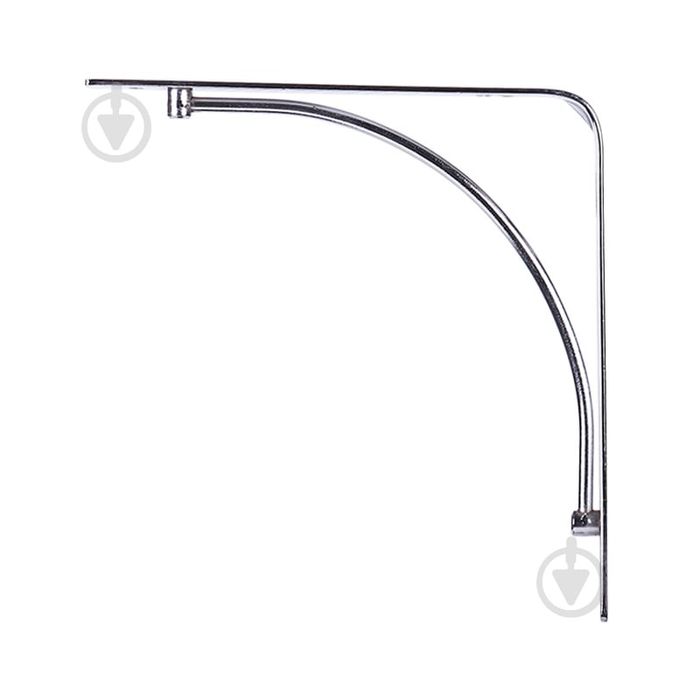 Уголок кронштейн декоративный арочный 200x200 мм хром