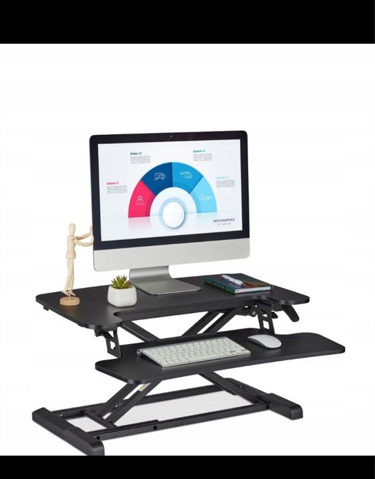 Przystawka nadstawka nakladka do biurka z regulacją wysokisci solidna