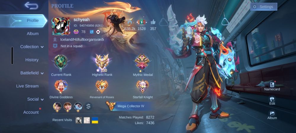 Продам акк Mobile legends