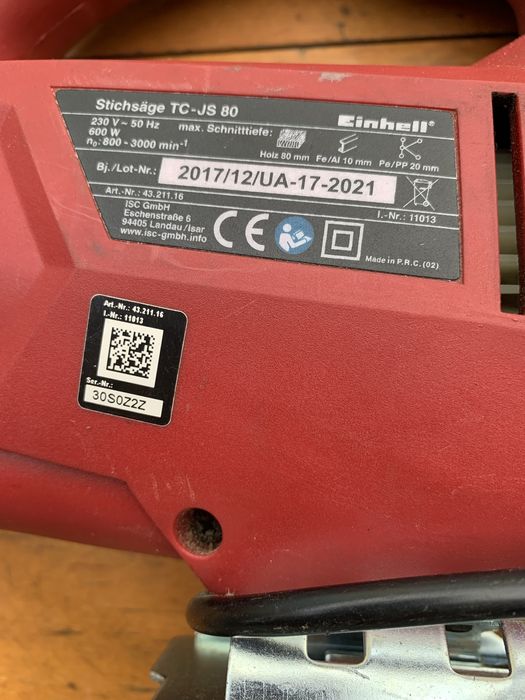 Электролобзик рабочий Einhil  220 вольт