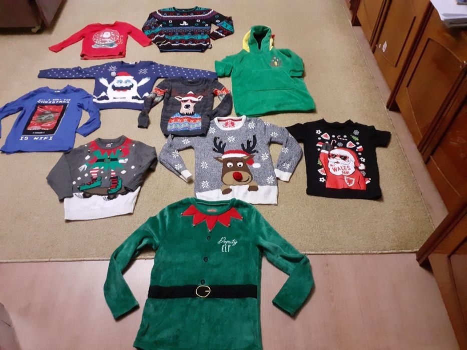 Світер, светр новорічний на хлопчика на 3-13 років