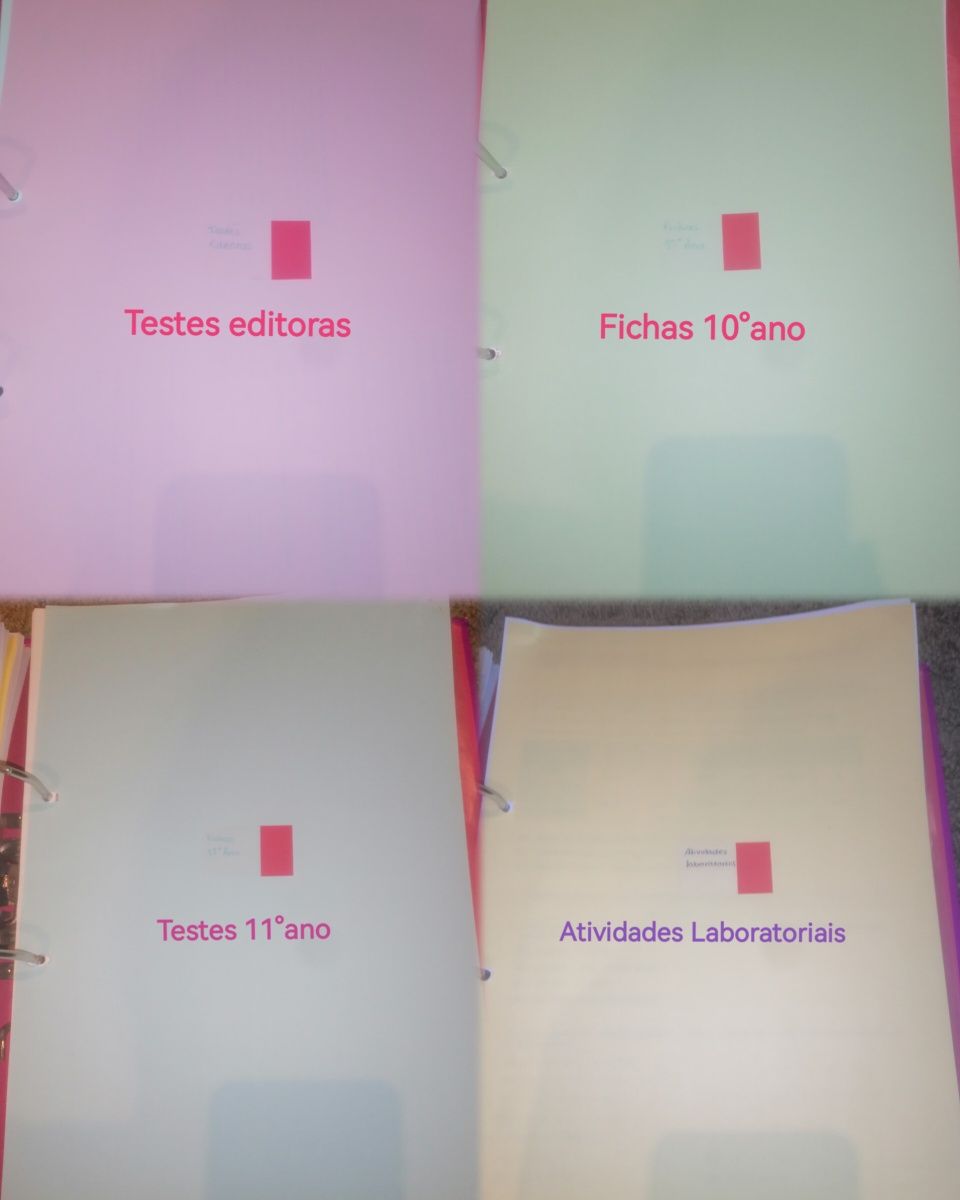 Capa com exercícios Física e Química 10°/11° anos