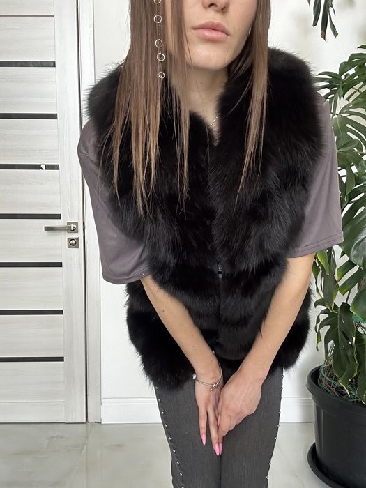 Жилетка натуральная из песца