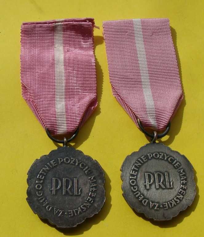 Medale para  za pożycje małżenskie PRL z nadaniami