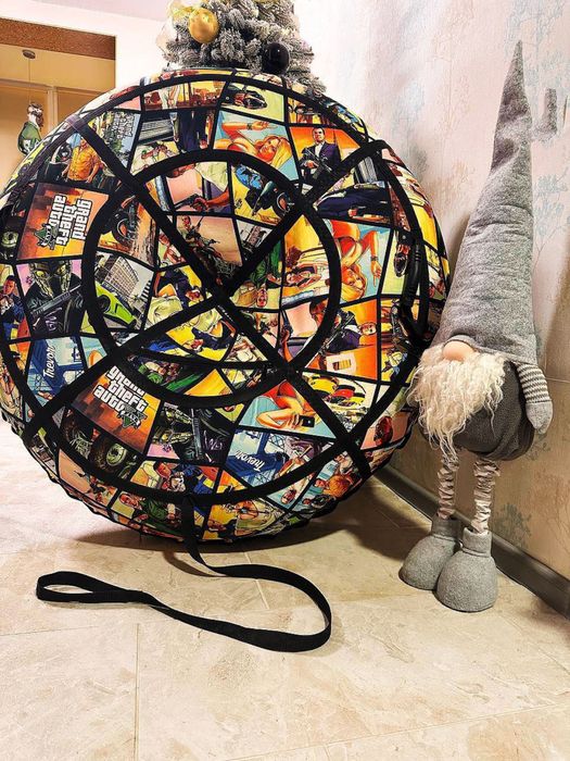 Надувний Тюбінг тюба надувна плюшка надувні санки ватрушка