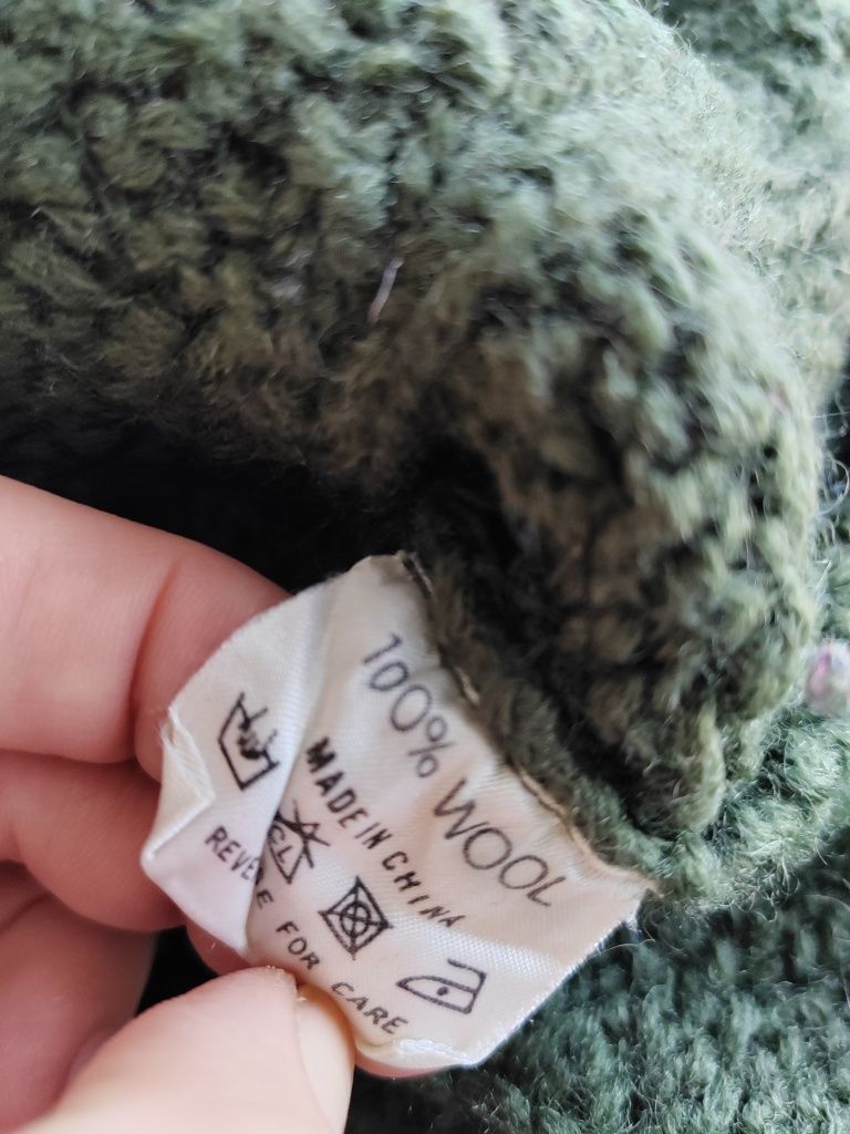 Wełniany sweter vintage unikatowy sweter z wełny wełniany sweter