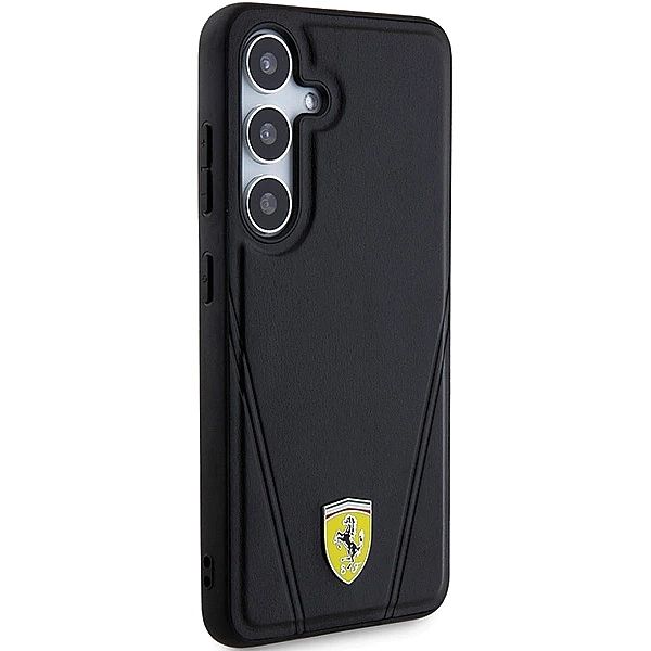 Etui Ferrari Hot Stamp V Lines MagSafe na Samsung Galaxy S24+ - czarne