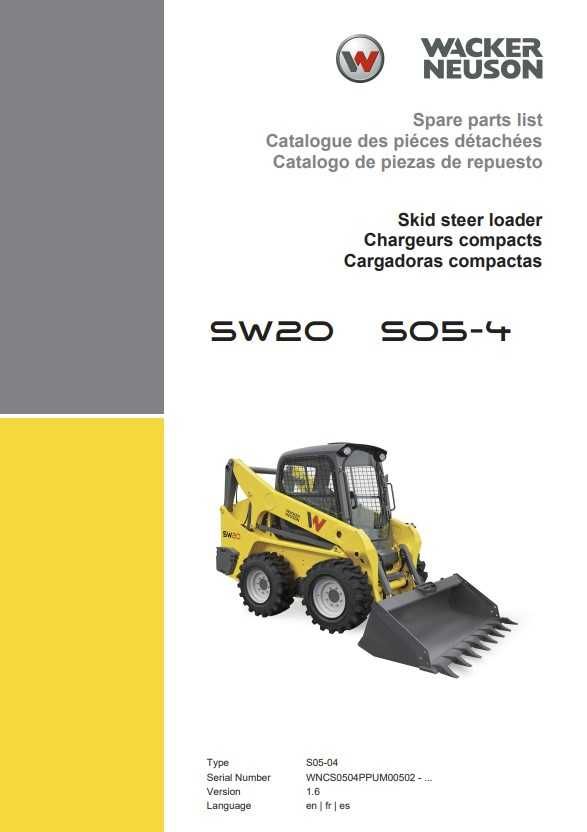 Katalog części Wacker Neuson SW20 SO5-4