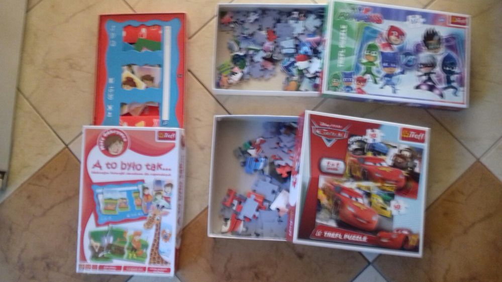 Puzzle Cars i PJ Masks i gra Trefl