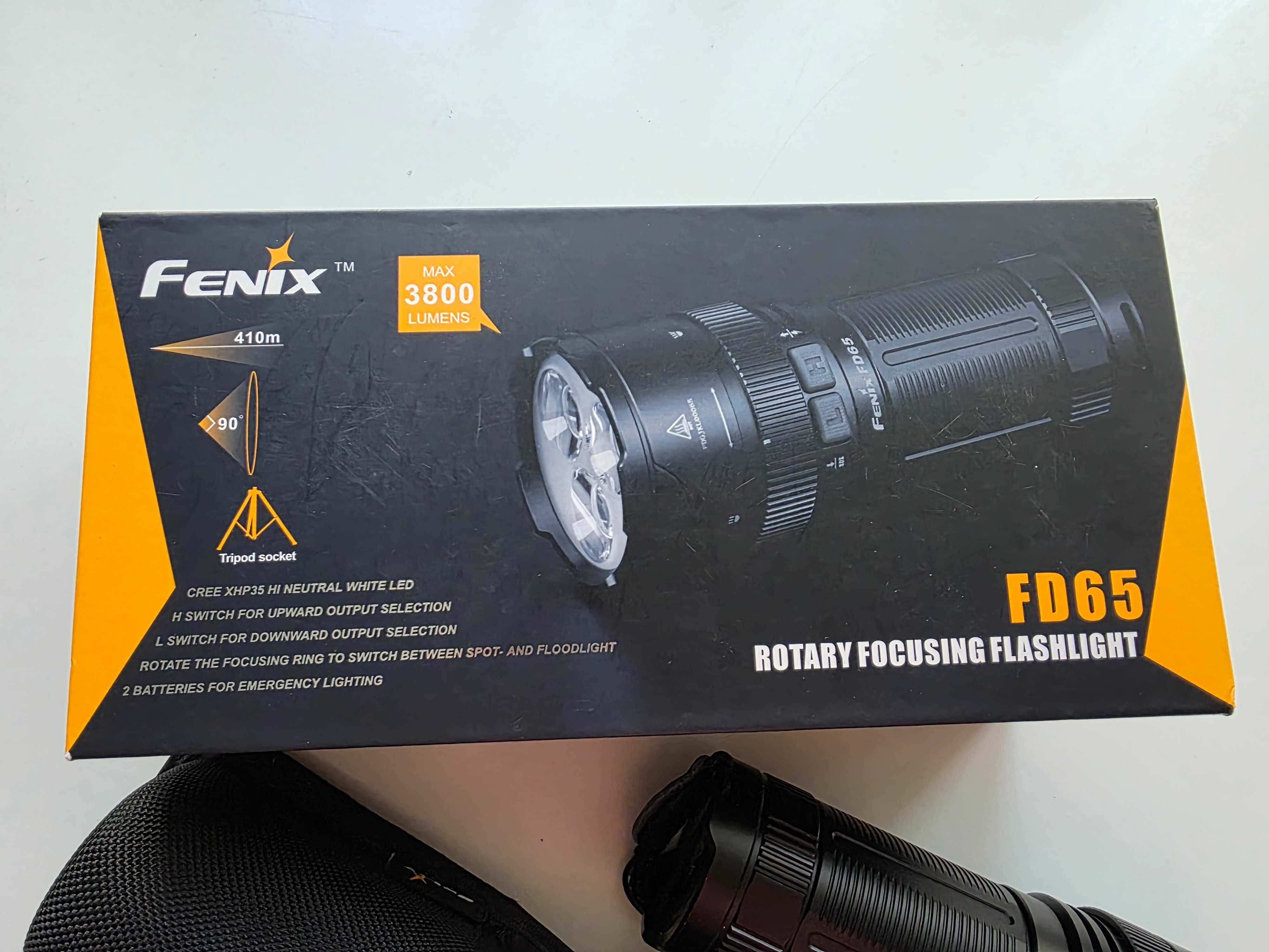 Latarka fenix fd65 max 3800 lumens