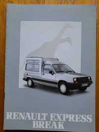 RENAULT Express Break 1.1, 1.4, 1.6 D prospekt francuski 1988