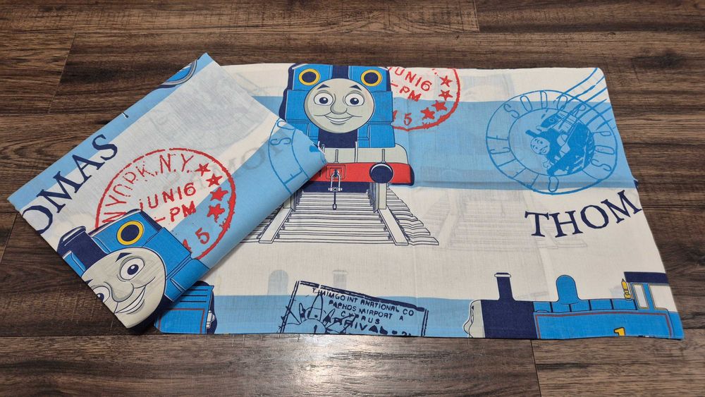 077 A pościel 2 thomas&friends tomek 143 x 120 cm oraz 41 x 62
