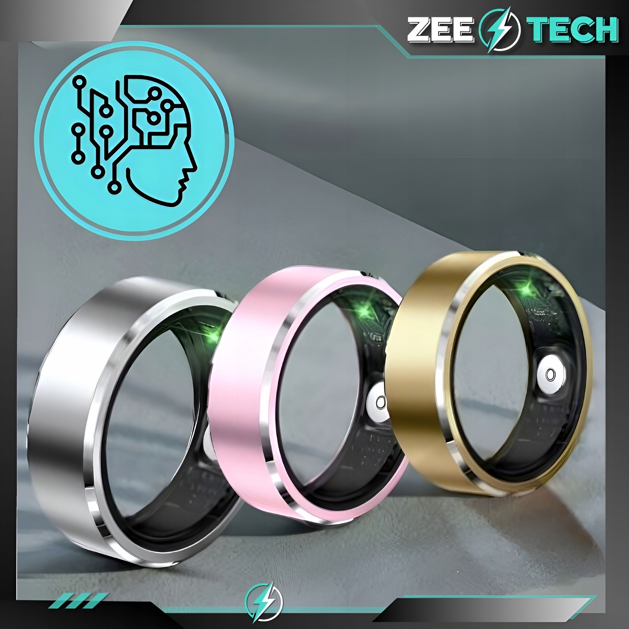 Smart Ring Inteligentny Pierścionek Tętno Sen Rozmiar 18 Smartring