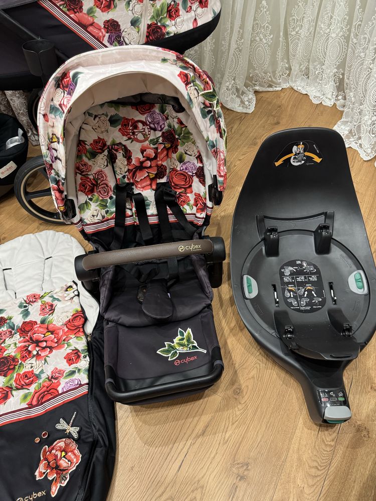 premium коляска Caybex Priam 3 в 1 колекції Spring Blossom light