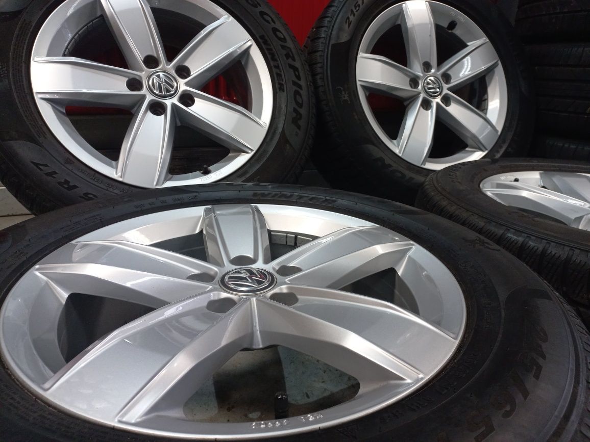 Oryginalne Felgi Aluminiowe VW 17" 5x112 6,5J ET38 Super Stan !