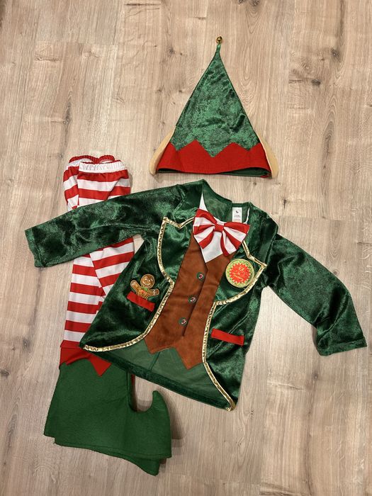 Костюм карнавальний ельф новорічний 3-4, 98-104