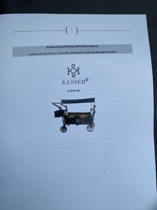 Składany wózek ogrodowy, plażowy, transportowy z daszkiem