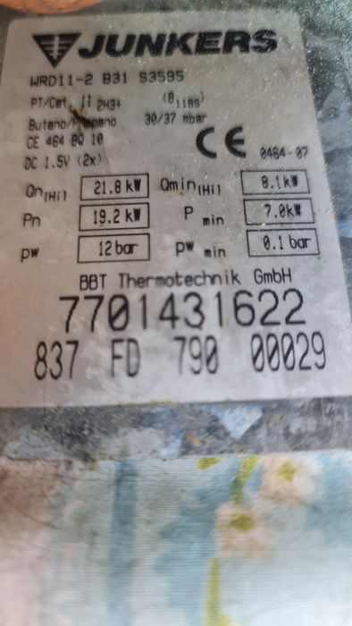 Esquentador junkers 11 litros butano