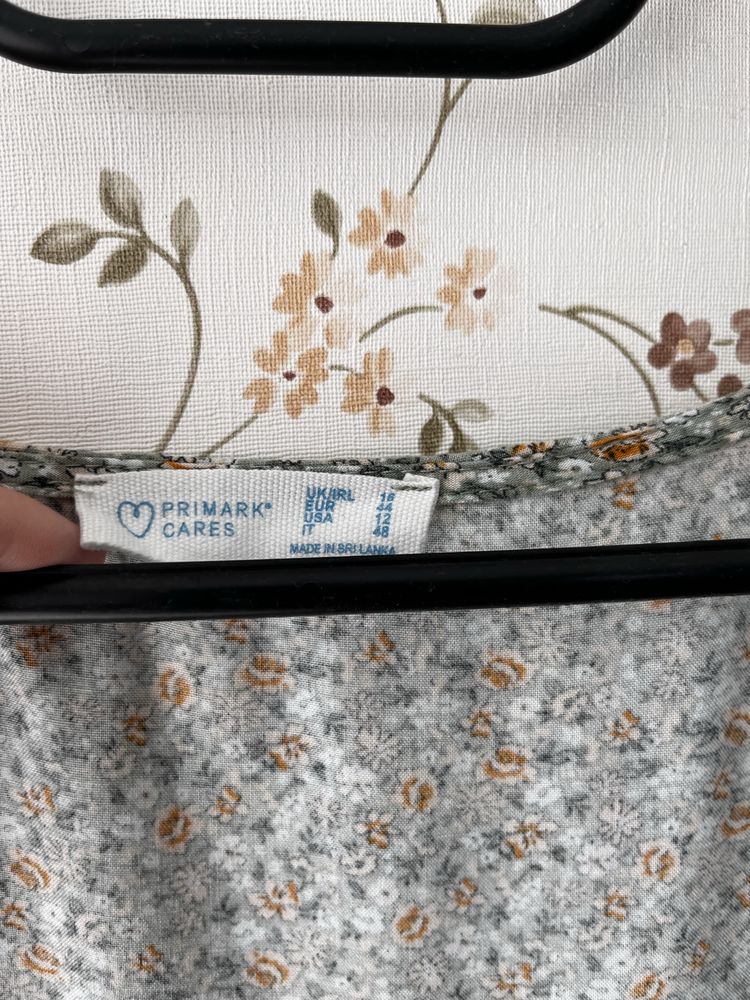 44 Primark sukienka zielona w kwiaty wiskoza jak nowa