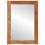 Vidaxl Lustro Łazienkowe  50X70X3 Cm Z Litego Drewna Akacjowego