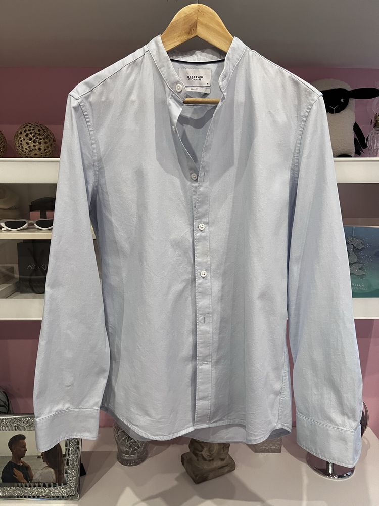 Nowa casualowa koszula męska Slim Fit błękitna Reserved r. M