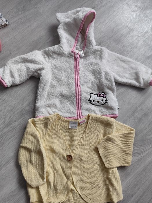 Ciepła bluza polarowa h&m 74 i sweterek zara 74/80